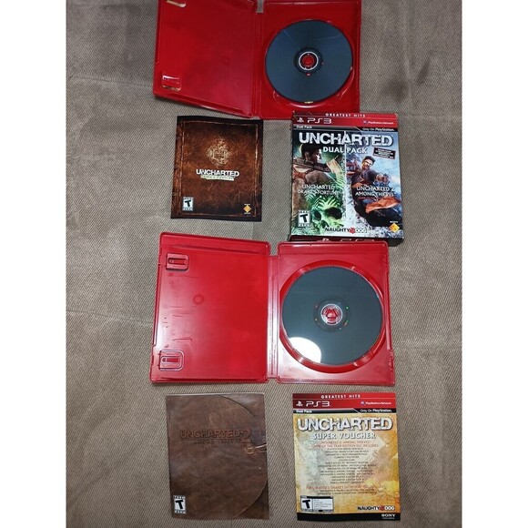 Uncharted 1&2 Dual Pack (PlayStation 3 PS3) Tested CIB Complete Lot Video Games - Picture 3 of 8